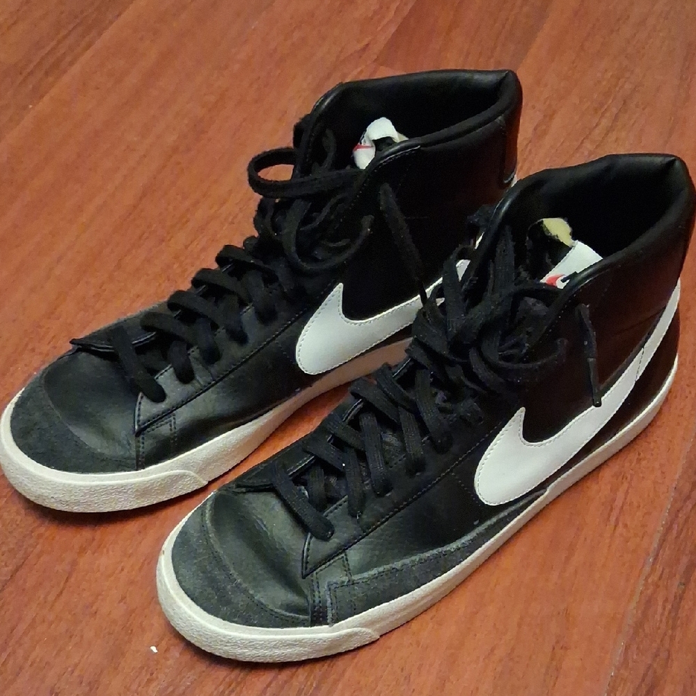 Nike Blazer Hi Black and White High-Top Sneakers Size 13